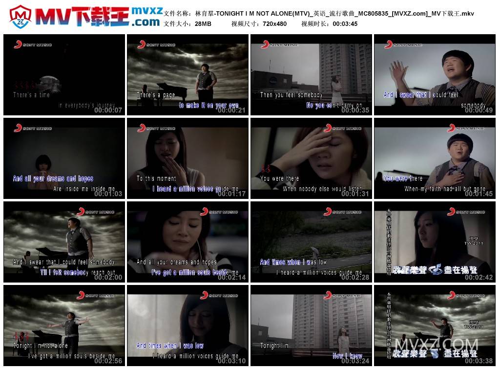 林育羣-TONIGHT I M NOT ALONE(MTV)_英语_流行歌曲_MC805835